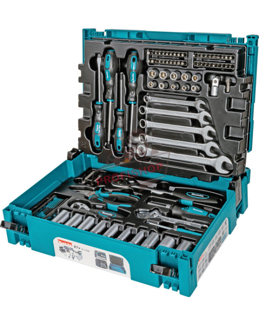 Гедоре комплект Makita , 1/2", 1/4", 3/8", 87 части, в куфар Makpac /E-11542 Гедоре комплект Makita , 1/2", 1/4", 3/8", 87 части, в куфар Makpac /E-11542
