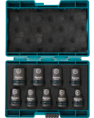 Комплект ударни вложки 9 бр, 1/2", 8-21 мм, Makita Impact Black E-16570