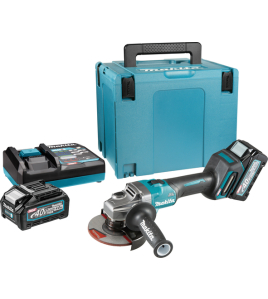 Акумулаторен ъглошлайф , XGT, 125 мм, 4.0 Ah, 40 V, с 2 батерии и зарядно, Makita GA008GM201