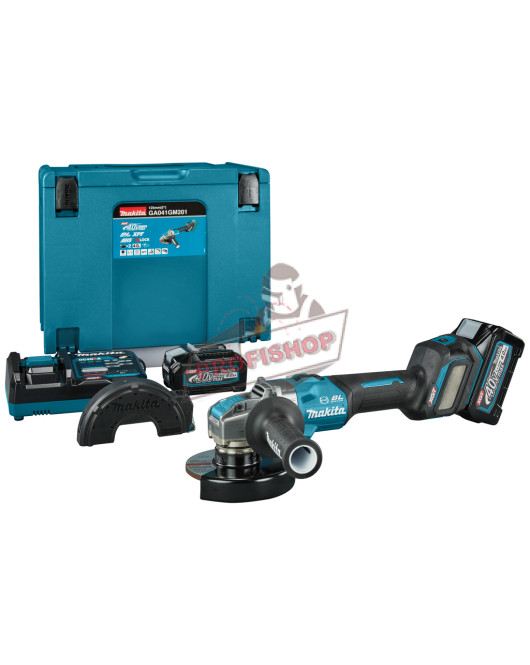 Акумулаторен ъглошлайф XGT, 40 V,125 мм, X-LOCK, с 2 батерии 4 Ah, , зарядно устройство и куфар Makita GA041GM201 Акумулаторен ъглошлайф XGT, 40 V,125 мм, X-LOCK, с 2 батерии 4 Ah, , зарядно устройство и куфар Makita GA041GM201