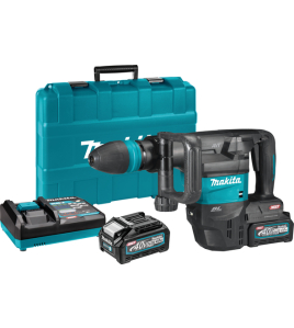 Професионален акумулаторен къртач SDS-max, XGT, 9.4 J, 40 V, 4 Ah, с 2 батерии и зарядно устройство, Makita HM001GM201