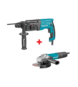 Електрически комплект MAKITA перфоратор HR2470 и ъглошлайф 9558HNRG