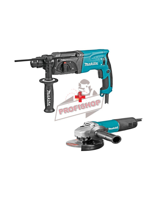 Електрически комплект MAKITA перфоратор HR2470 и ъглошлайф 9558HNRG