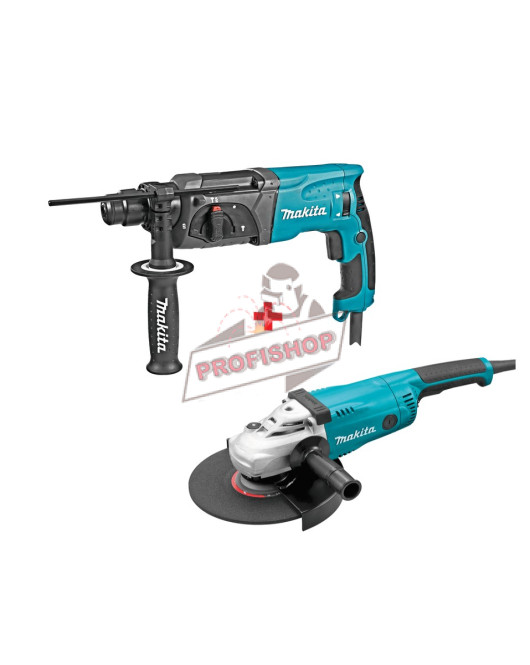 Електрически комплект MAKITA перфоратор HR2470 и ъглошлайф GA9020 Електрически комплект MAKITA перфоратор HR2470 и ъглошлайф GA9020