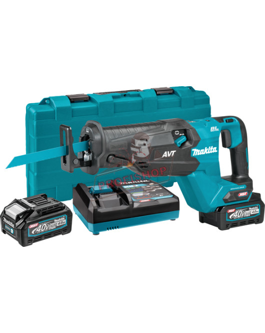 Акумулаторен саблен трион , XGT, 40 V, 4 Ah, 255 мм, с 2 батерии, зарядно и куфар, Makita JR002GM201