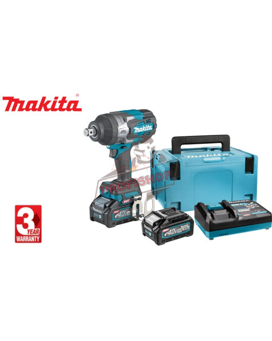 Акумулаторен ударен гайковерт Makita , XGT, 1800 Nm, 40 V, TW001GM201