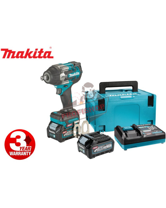 Акумулаторен ударен гайковерт XGT, 40 V, 2.5 Ah, 1/2", 1100 Nm, с 2 батерии, зарядно и куфар, Makita TW007GD201 Акумулаторен ударен гайковерт XGT, 40 V, 2.5 Ah, 1/2", 1100 Nm, с 2 батерии, зарядно и куфар, Makita TW007GD201