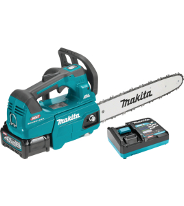 Професионален верижен акумулаторен трион за дърва Makita UC004GM101, XGT, 40 V, 4 Ah, 35 см, с батерия и бързо зарядно устройство