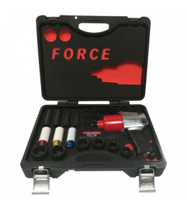 Комплект пневматичен гайковерт с вложки Force, 6.2 бара, 156 Nm, 29 части