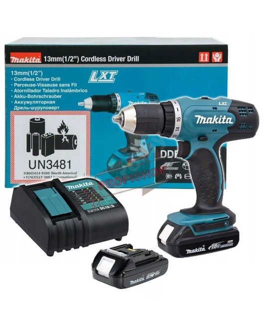Акумулаторен винтоверт 18V,LXT, 1.5 Ah, 42 Nm MAKITA DDF453SYX4