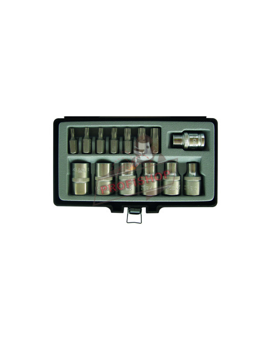 Вложки и накрайници комплект JN62685 Force 1/2" /E10-E20/ /T25-T55/ 14 броя 4157 Вложки и накрайници комплект JN62685 Force 1/2" /E10-E20/ /T25-T55/ 14 броя 4157