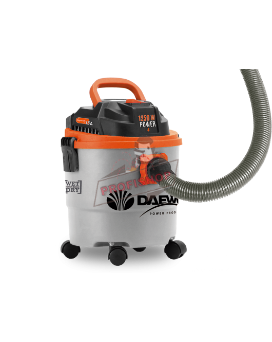 Прахосмукачка за сухо и мокро почистване 1250W 15л - Daewoo DAVC1250 Прахосмукачка за сухо и мокро почистване 1250W 15л - Daewoo DAVC1250