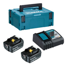 Комплект акумулаторна батерия BL1860 6,0 Ah-2 бр. и зарядно устройство DC18RC в куфар MAKPAC 1, MAKITA /198116-4