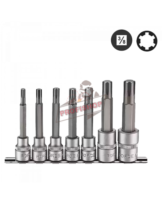 Нов Вложки 3/8" накрайник "RIBE" 3/8" и 1/2" Ribe к-кт 7 ч. / 3078A FORCE JN94052 Нов Вложки 3/8" накрайник "RIBE" 3/8" и 1/2" Ribe к-кт 7 ч. / 3078A FORCE JN94052
