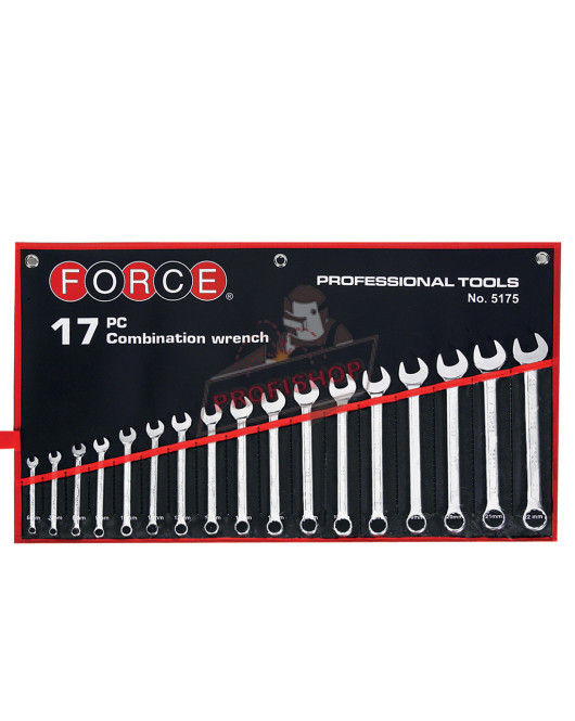 Ключове звездогаечни 75⁰ (6-22mm) комплект 17 бр. JN62362 FORCE
