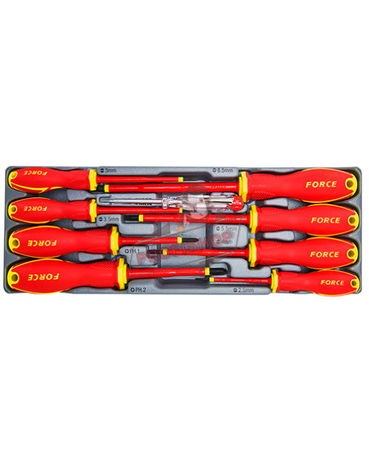 Изолирани отвертки Force Tools 1000V, 9 бр Изолирани отвертки Force Tools 1000V, 9 бр