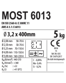 Рутилови електроди MOST 6013 - Ф 3.2, 5кг опаковка