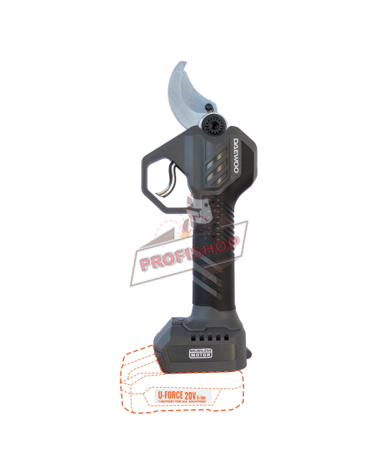 Ножица лозарска акумулаторна, безчеткова U-FORCE 35 мм 20V LI-ION DAEWOO DALPSBL20-35 Ножица лозарска акумулаторна, безчеткова U-FORCE 35 мм 20V LI-ION DAEWOO DALPSBL20-35