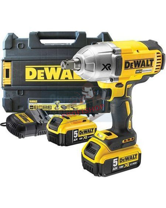 Гайковерт ударен акумулаторен 18V, 5.0 Ah, DEWALT DCF899P2, 1/2“, 950N Гайковерт ударен акумулаторен 18V, 5.0 Ah, DEWALT DCF899P2, 1/2“, 950N