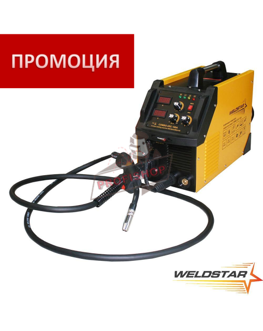Комбиниран апарат МИГ МАГ COMBO ARC 160 A/5кг WELDSTAR WS43113 Комбиниран апарат МИГ МАГ COMBO ARC 160 A/5кг WELDSTAR WS43113