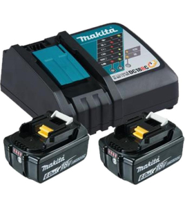 Комплект MAKITA 199480-6, батерия 18V 6.0 Ah Li-Ion- 2бр. BL1860B и бързо зарядно устройство DC18RC