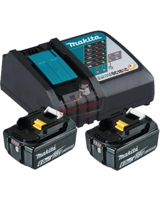 Комплект MAKITA 199480-6, батерия 18V 6.0 Ah Li-Ion- 2бр. BL1860B и бързо зарядно устройство DC18RC Комплект MAKITA 199480-6, батерия 18V 6.0 Ah Li-Ion- 2бр. BL1860B и бързо зарядно устройство DC18RC
