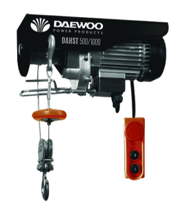 Електрически телфер Daewoo 1800 W, 12m/500 kg, 6m/1000 kg / DAHST500/1000