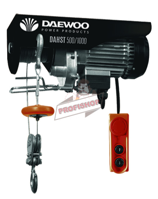 Електрически телфер Daewoo 1800 W, 12m/500 kg, 6m/1000 kg / DAHST500/1000 Електрически телфер Daewoo 1800 W, 12m/500 kg, 6m/1000 kg / DAHST500/1000
