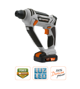 Акумулаторен перфоратор Daewoo "UNI-BAT" / 1.2J, 20V Li-ion, SDS 10 mm, LED, DALRH18-1 