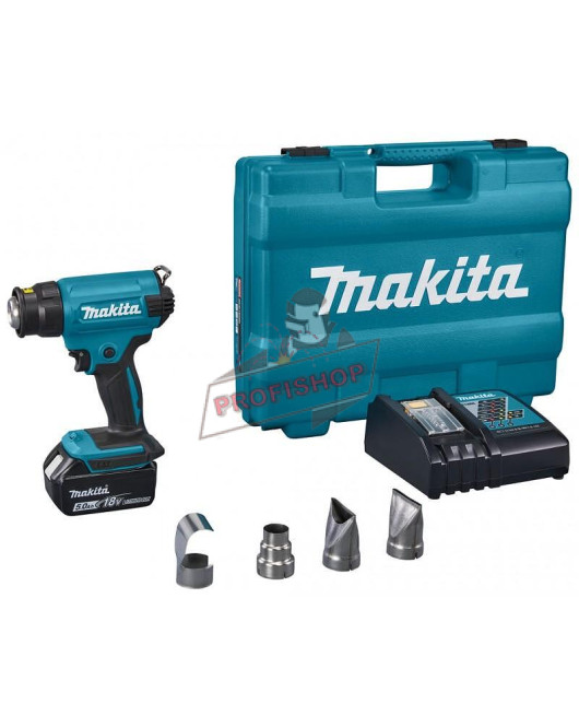 Акумулаторен пистолет за горещ въздух Makita , LXT, 18 V, 5 Ah, 200 л/мин, DHG180RT Акумулаторен пистолет за горещ въздух Makita , LXT, 18 V, 5 Ah, 200 л/мин, DHG180RT