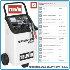 Зарядно стартерно устройство TELWIN Sprinter 6000 / 2/10 kW, 12-24V 