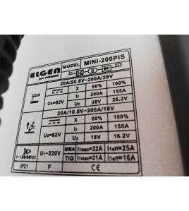 200A 2 в 1 Електрожен/Аргон IGBT DC MMA и LIFT-TIG Заваръчнен апарат MINI-200PIS
