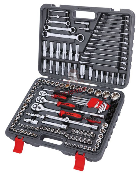 Гедоре 150 части 1/2''&3/8''&1/4'' Cr-V BolterXG54280 Гедоре 150 части 1/2''&3/8''&1/4'' Cr-V BolterXG54280