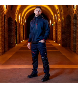 Работно яке REVOLT 4STRETCH NAVY BLUE/BLACK/RED 02001841