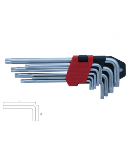 Шестограми Г-образни "TORX" Long CR.V. к-кт 9 бр. XG54202 BOLTER