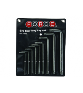 Шестограми Г-образни TORX улъжени (Т20Н-Т60Н) комплект 9 бр. JN62835 FORCE