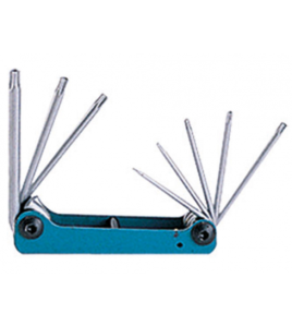 Шестограми сгъваеми TORX с отвор (T9H-T40H) комплект 8 бр. JN62805 FORCE