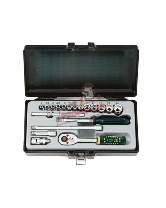 Гедоре 1/4" шестостен (4-14mm) 19 ч. JN65445 FORCE 2203-5