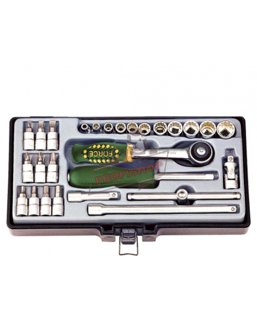 Гедоре 1/4" дванадесетостен (4-14mm) 27 ч. JN68013 FORCE 2281 