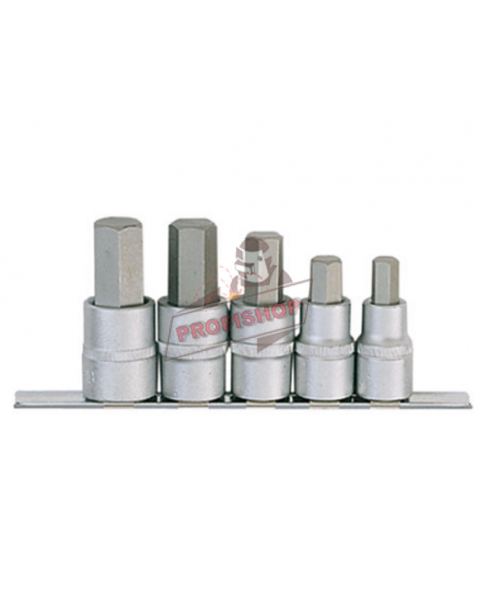 Вложки 1/2" накрайник шестограм (10-19mm) комплект 5 бр. JN15807 FORCE 4056