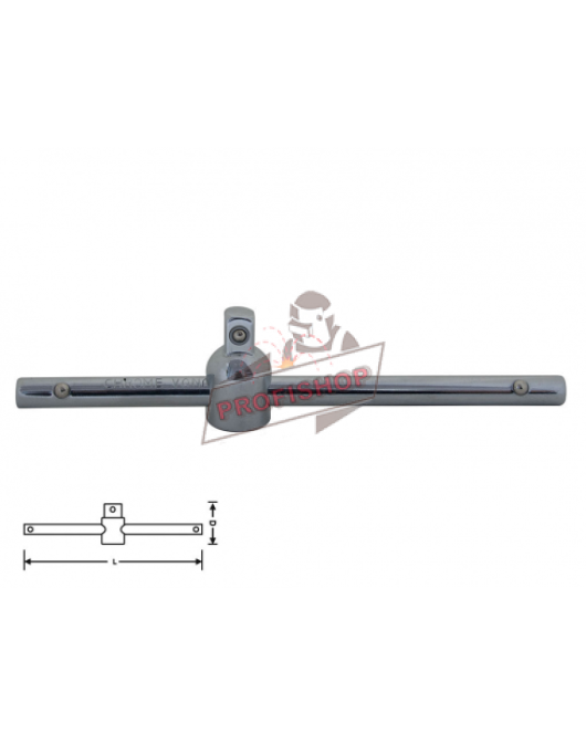 Върток подвижен T-образен 1/2" L252мм CR.V. BOLTER XG53097 