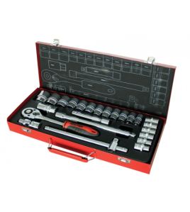 ГЕДОРЕ 1/2" 24 ЧАСТИ МЕТАЛНА КУТИЯ CR.V. BOLTER XG54284 