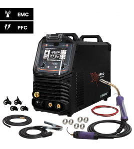 Инверторен заваръчен апарат SPARTUS XPro MIG 260 Dual Pulse MIG TIG MMA XPROMIG260DP-PAK-24-3