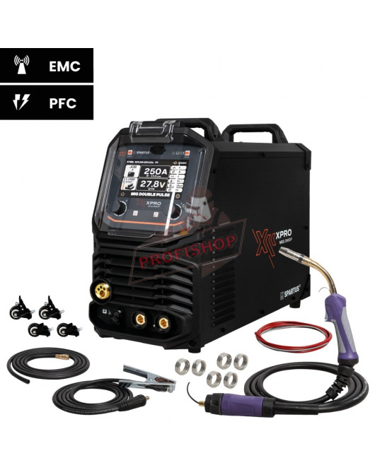 Инверторен заваръчен апарат SPARTUS XPro MIG 260 Dual Pulse MIG TIG MMA XPROMIG260DP-PAK-24-3 Инверторен заваръчен апарат SPARTUS XPro MIG 260 Dual Pulse MIG TIG MMA XPROMIG260DP-PAK-24-3