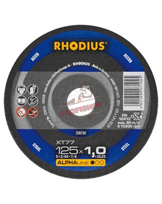 Диск за рязане на метал 125x1 RHODIUS XT77